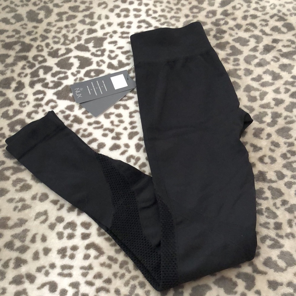 NUX Network Legging Compression Northwestern in Black Size Small